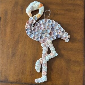 Seashell Flamingo Wall Decor